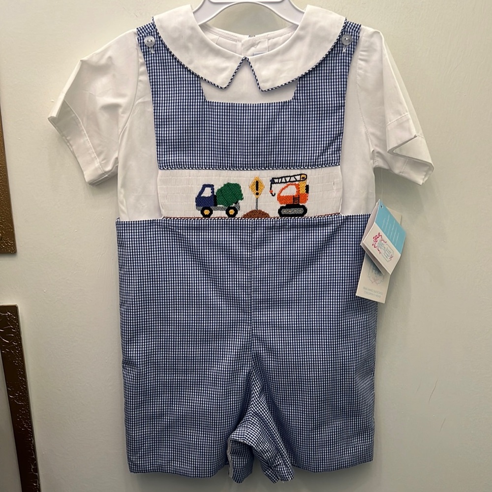 Boys Smocked Romper set